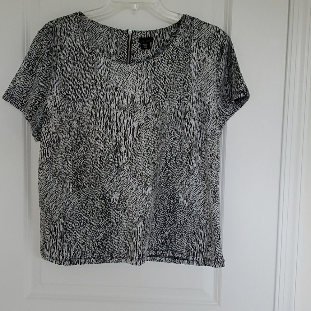 Black and white blouse
